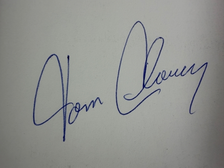 SIGNED The Hunt For Red October By Tom Clancy Signed Hardcover Book [Photo 4]
