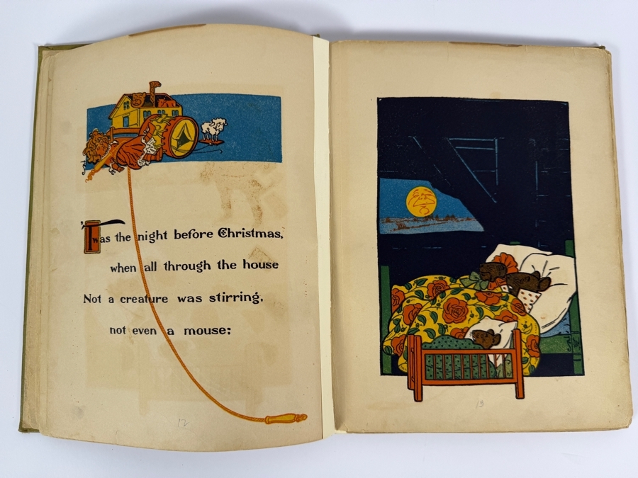 Antique 1902 Hardcover Book Denslow's Night Before Christmas Illustrated By W.W. Denslow M.A. Donohue & Co. Edition [Photo 11]