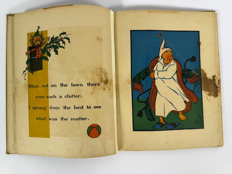 Antique 1902 Hardcover Book Denslow's Night Before Christmas Illustrated By W.W. Denslow M.A. Donohue & Co. Edition [Photo 14]