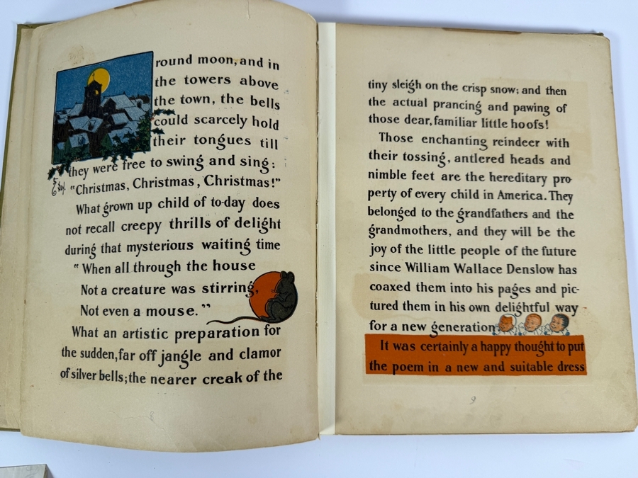 Antique 1902 Hardcover Book Denslow's Night Before Christmas Illustrated By W.W. Denslow M.A. Donohue & Co. Edition [Photo 9]