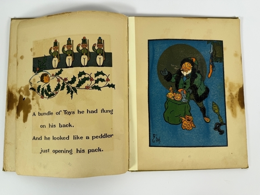 Antique 1902 Hardcover Book Denslow's Night Before Christmas Illustrated By W.W. Denslow M.A. Donohue & Co. Edition [Photo 18]