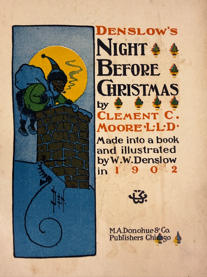 Antique 1902 Hardcover Book Denslow's Night Before Christmas Illustrated By W.W. Denslow M.A. Donohue & Co. Edition [Photo 3]