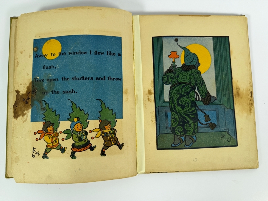 Antique 1902 Hardcover Book Denslow's Night Before Christmas Illustrated By W.W. Denslow M.A. Donohue & Co. Edition [Photo 15]