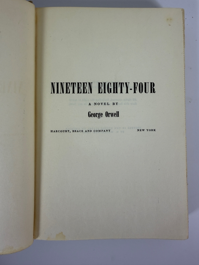 Nineteen Eighty-Four By George Orwell 1949 First American Edition Hardcover Novel [Photo 5]