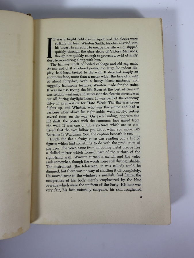 Nineteen Eighty-Four By George Orwell 1949 First American Edition Hardcover Novel [Photo 7]
