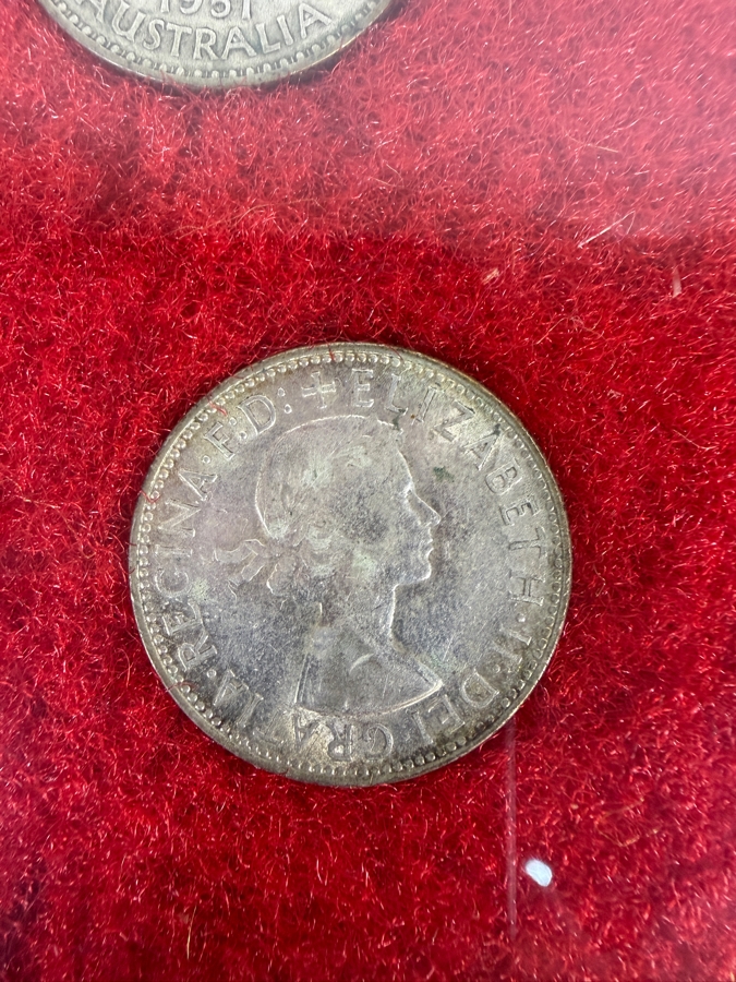 Framed Mixed Collection Of Vintage Australian Pre-Decimal And Great Britain Coins [Photo 7]