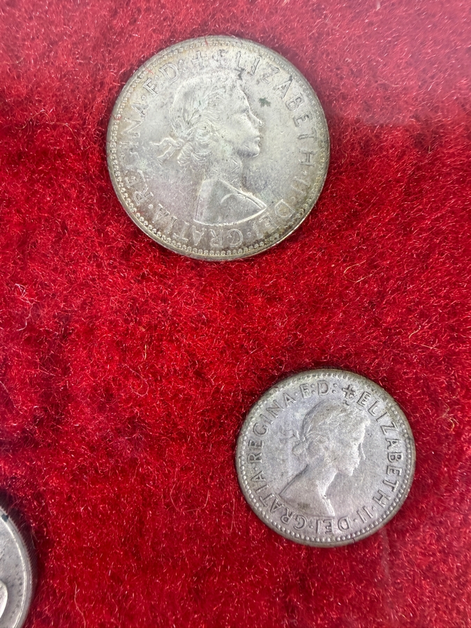 Framed Mixed Collection Of Vintage Australian Pre-Decimal And Great Britain Coins [Photo 5]