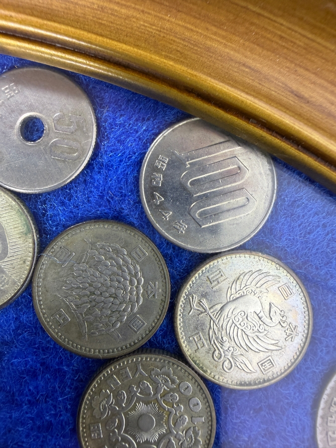 Framed Mixed Collection Of Vintage Asian Circulating Coins Featuring Japanese Yen and Republic of China Taiwan Dollars [Photo 4]