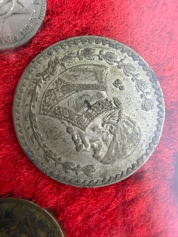 Framed Vintage International Coin Collection Featuring Chilean Pesos [Photo 11]