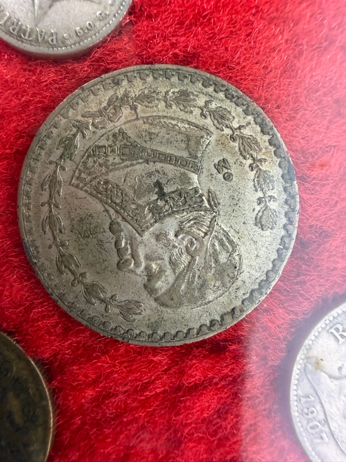 Framed Vintage International Coin Collection Featuring Chilean Pesos [Photo 6]