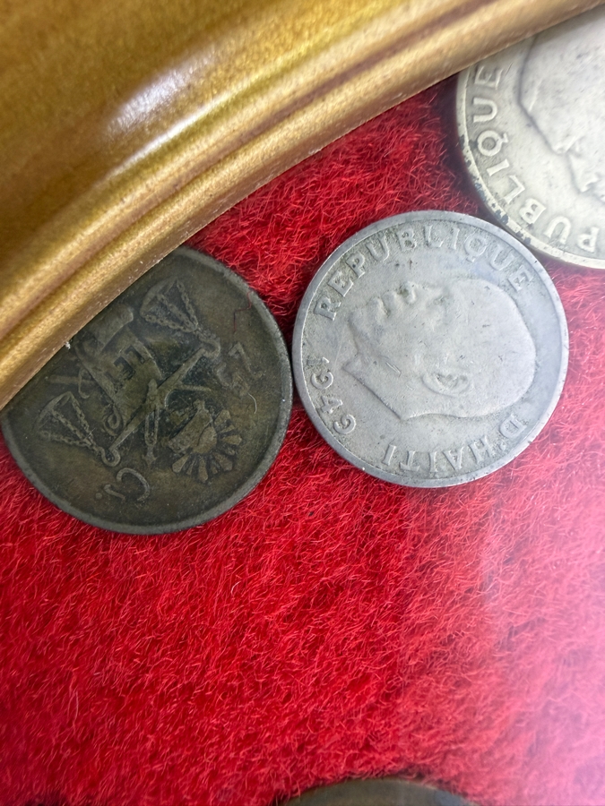 Framed Vintage International Coin Collection Featuring Chilean Pesos [Photo 13]