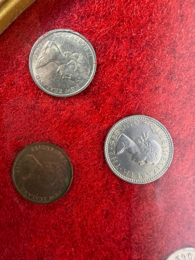Framed Vintage Collection Of New Zealand Commonwealth Coins [Photo 6]