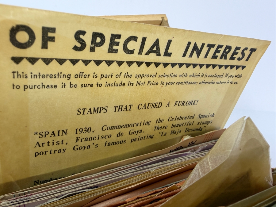 Vintage Wooden Index Box Containing Mid Century Mail Order Stamps [Photo 9]