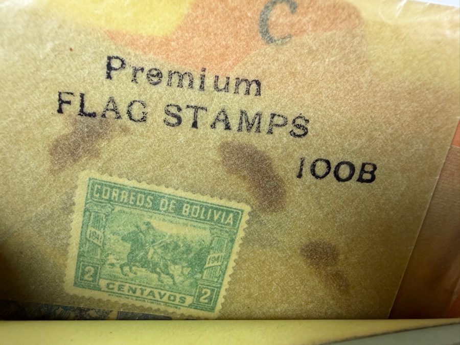 Vintage Wooden Index Box Containing Mid Century Mail Order Stamps [Photo 4]