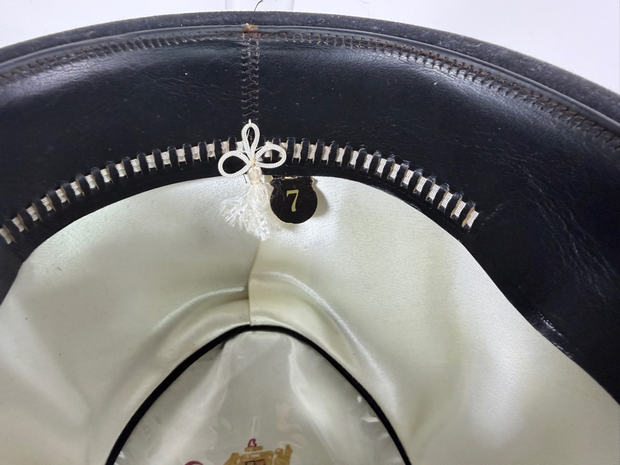 Vintage John B Stetson Company The Sovereign Black Fur Felt Bowler Derby Hat Interior Sweatband Size 7 [Photo 5]