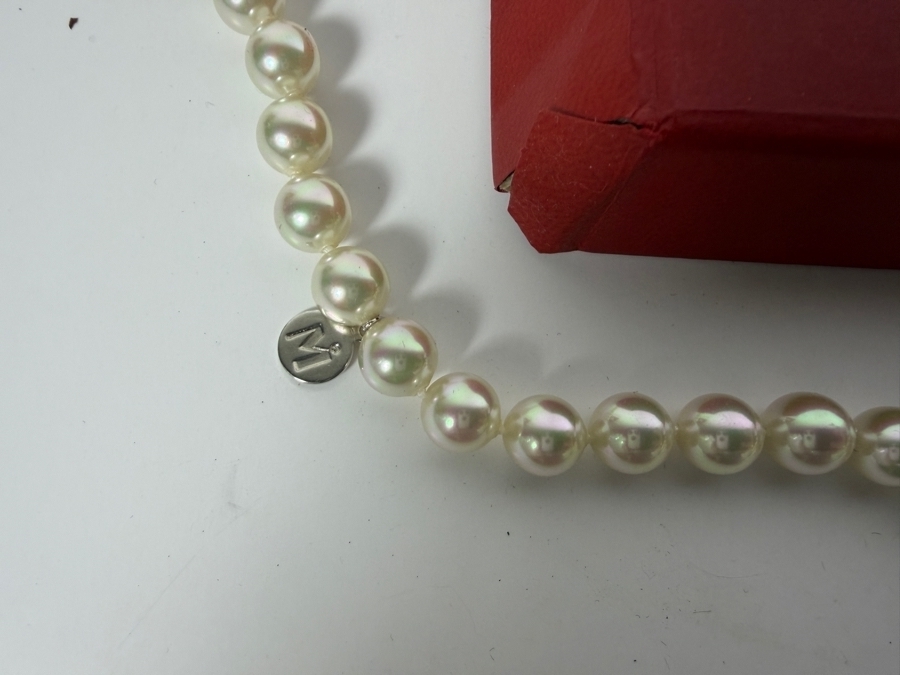 Collection Of Vintage Majorica Spanish Simulated Pearl Costume Jewelry Including Grey Choker White Opera Length Strand And Multi Tonal Baroque Necklace Bracelet Set With Box [Photo 4]