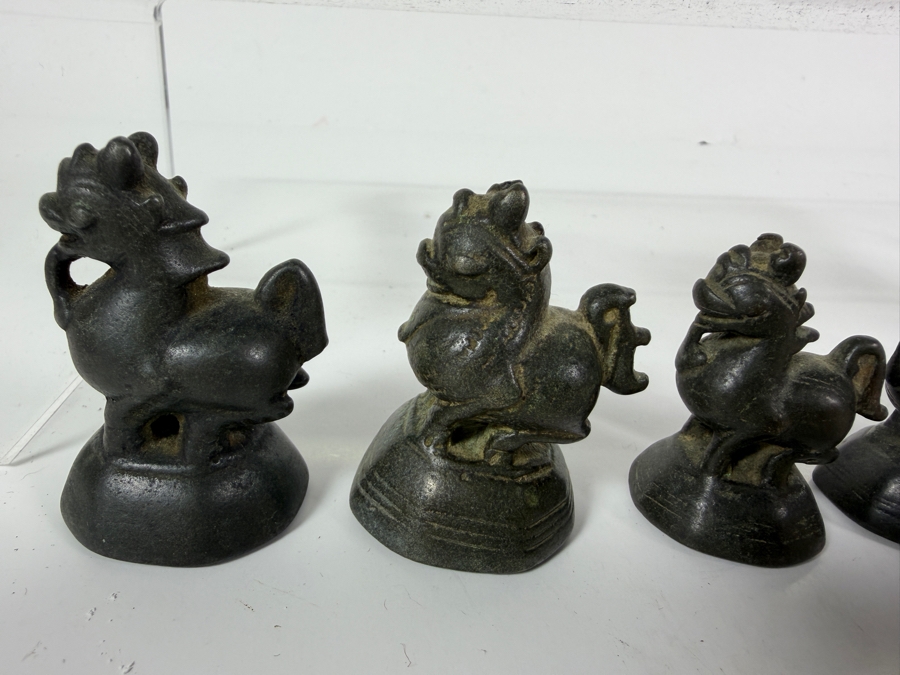 Just Added - Antique Bronze Zoomorphic Trade Weights 'Opium Weights' from Burma (Myanmar) in the Form of Elephants, Chinthe or Lion-like Beasts and Mythical Birds [Photo 4]