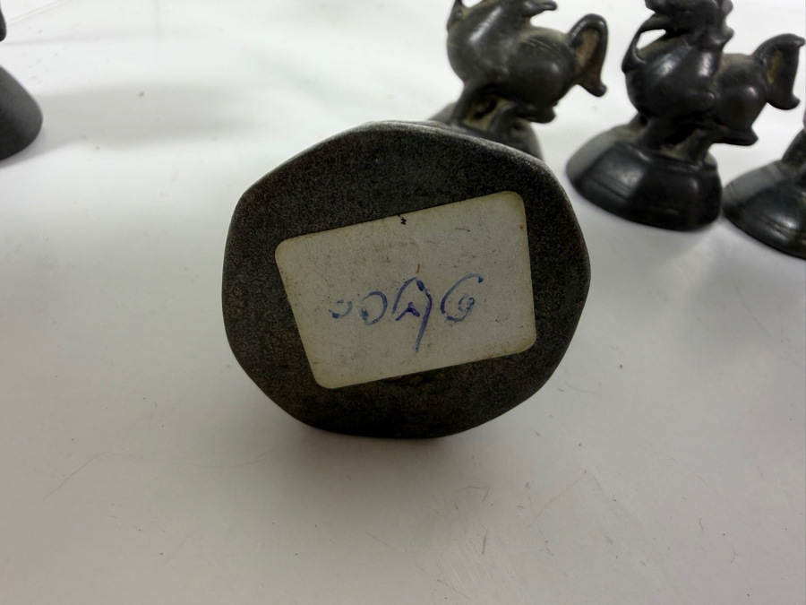 Just Added - Antique Bronze Zoomorphic Trade Weights 'Opium Weights' from Burma (Myanmar) in the Form of Elephants, Chinthe or Lion-like Beasts and Mythical Birds [Photo 7]