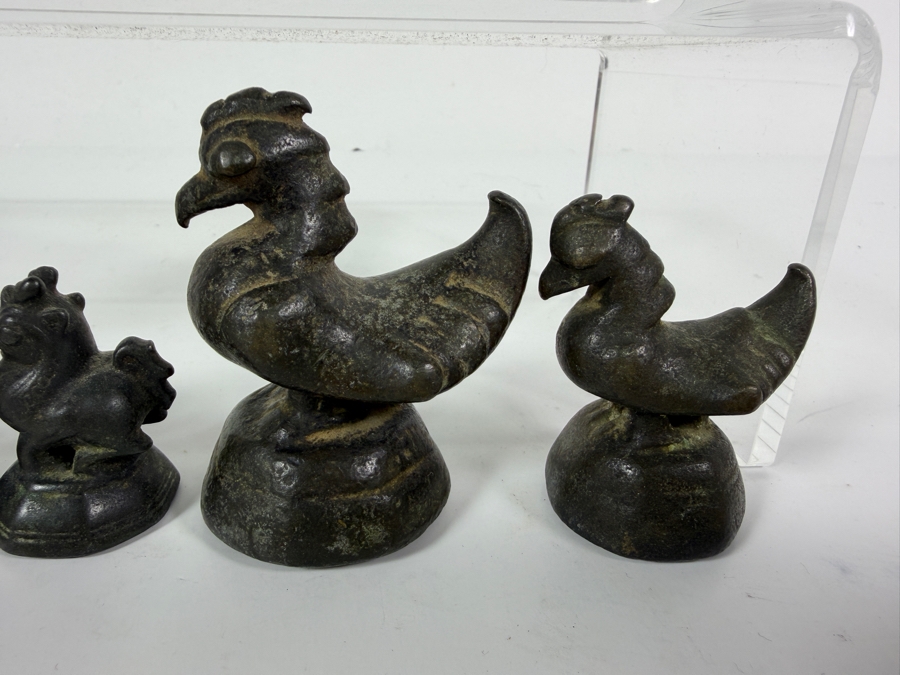Just Added - Antique Bronze Zoomorphic Trade Weights 'Opium Weights' from Burma (Myanmar) in the Form of Elephants, Chinthe or Lion-like Beasts and Mythical Birds [Photo 2]