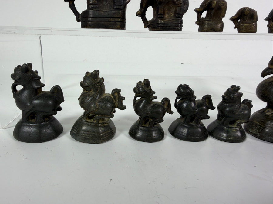Just Added - Antique Bronze Zoomorphic Trade Weights 'Opium Weights' from Burma (Myanmar) in the Form of Elephants, Chinthe or Lion-like Beasts and Mythical Birds [Photo 3]
