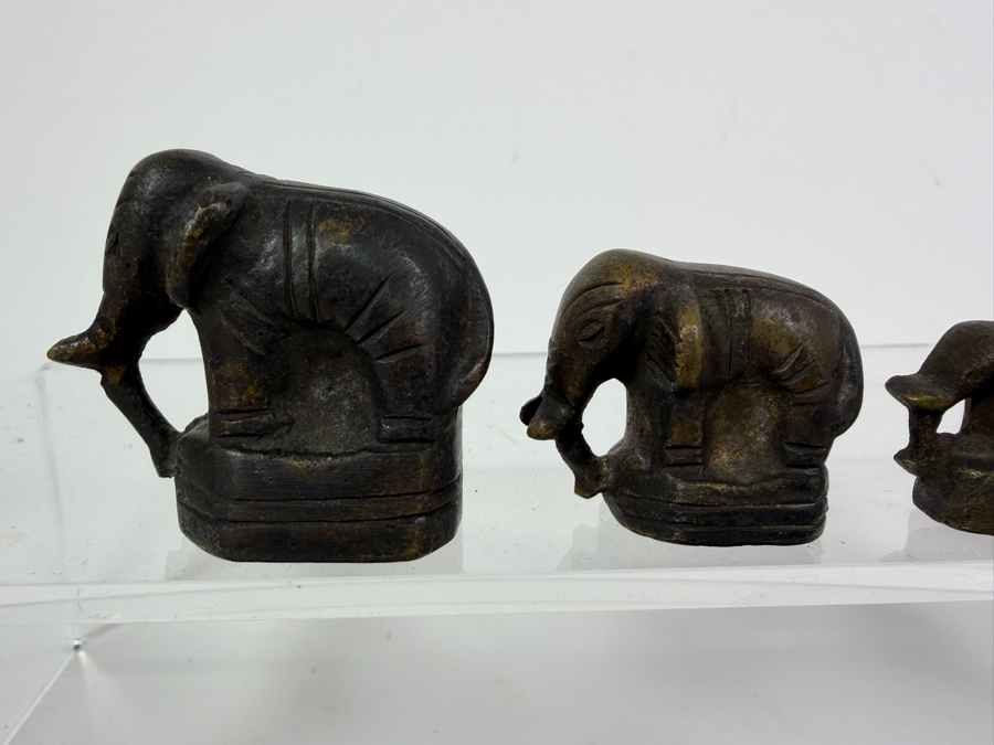 Just Added - Antique Bronze Zoomorphic Trade Weights 'Opium Weights' from Burma (Myanmar) in the Form of Elephants, Chinthe or Lion-like Beasts and Mythical Birds [Photo 6]