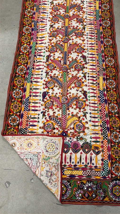 Just Added - Kutch Embroidery Textile from India 32.5 X 72 [Photo 4]