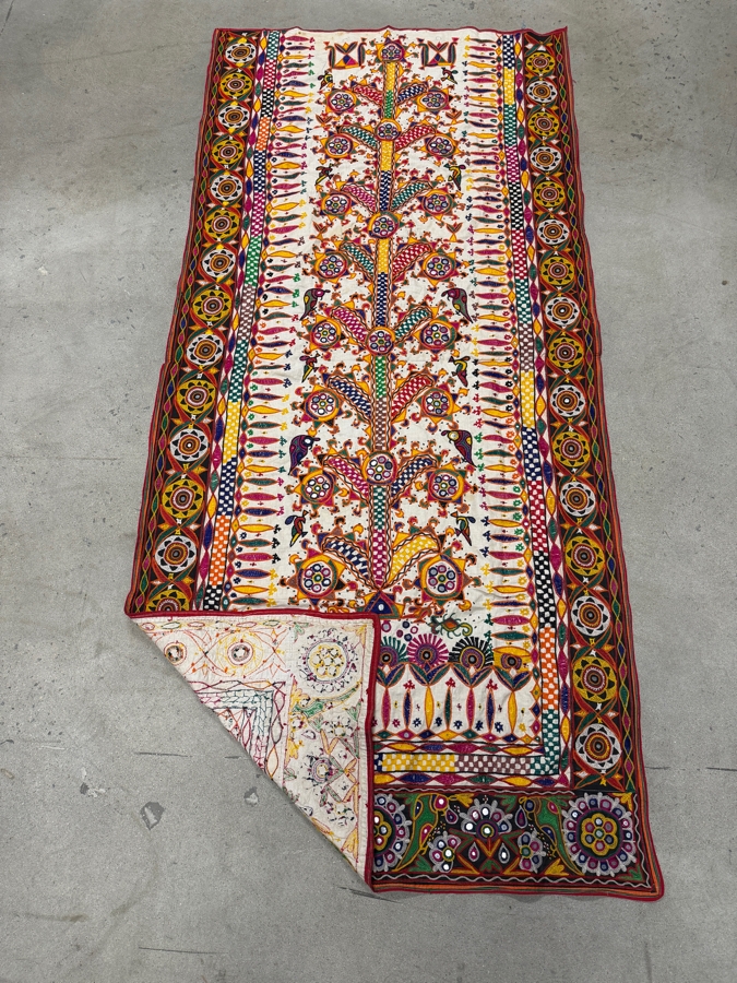 Just Added - Kutch Embroidery Textile from India 32.5 X 72 [Photo 5]