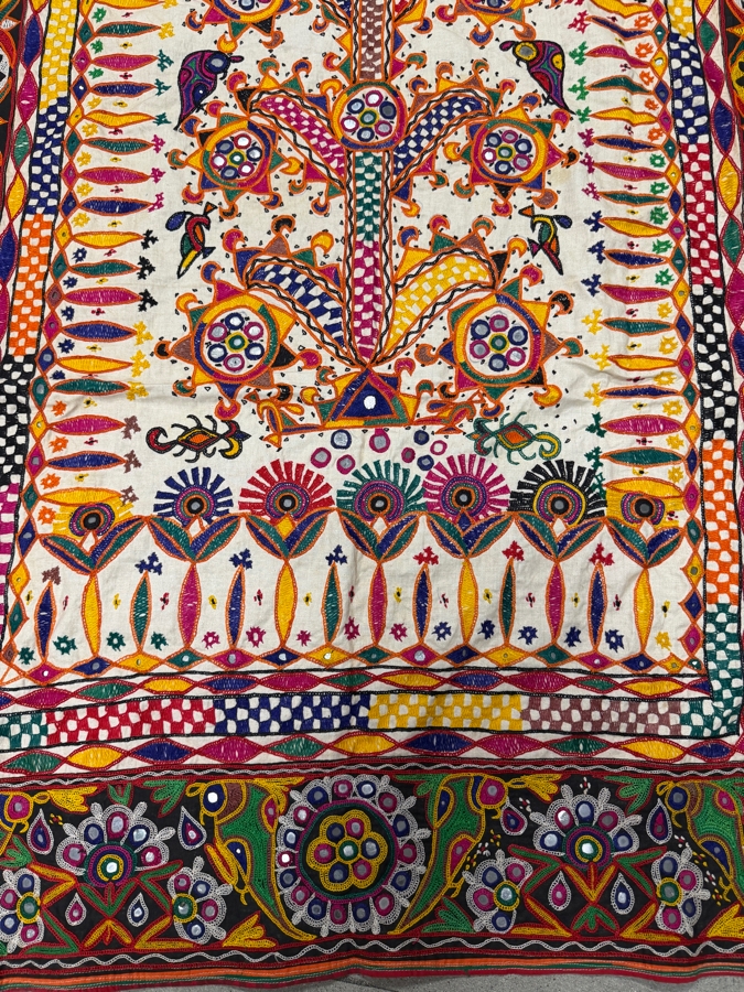Just Added - Kutch Embroidery Textile from India 32.5 X 72 [Photo 2]