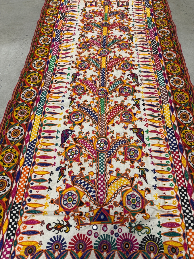 Just Added - Kutch Embroidery Textile from India 32.5 X 72 [Photo 3]