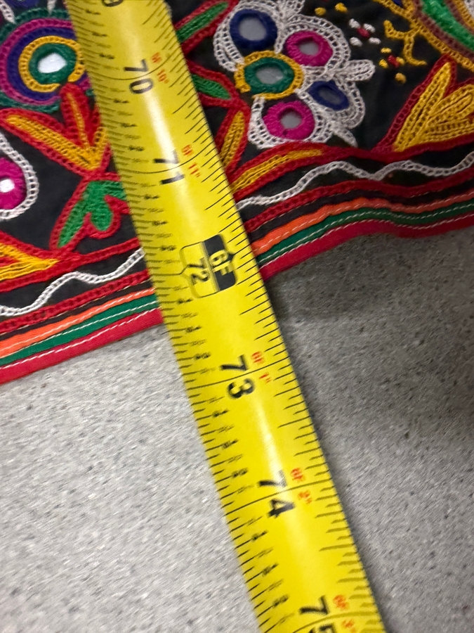 Just Added - Kutch Embroidery Textile from India 32.5 X 72 [Photo 7]