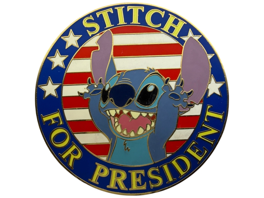 DisneyAuctions.com Limited Edition of 1,500 Stitch for President Medallion Trading Pin 2004
