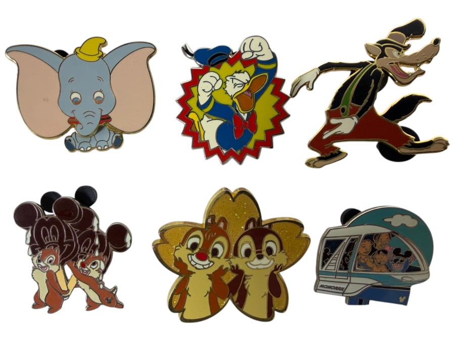 (6) Vintage Disney Trading Pins