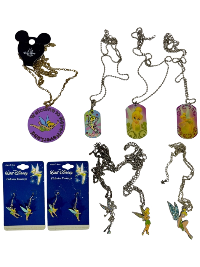Nine-Piece Disney Tinker Bell Jewelry Lot