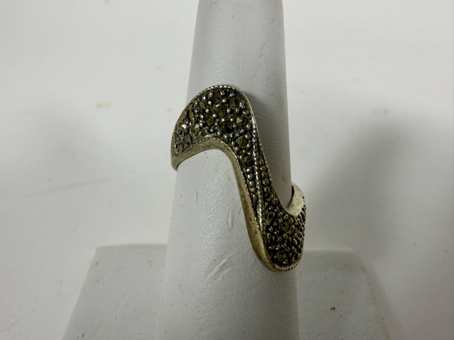 (6) Vintage Sterling Silver Rings Size 6-7 27.9g [Photo 3]