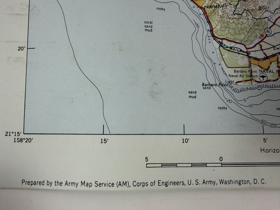 Vintage Army Map Service United States Army Corps Of Engineers 1:250,000 Scale Molded Plastic 3D Raised Relief Topographic Map Of Oahu Hawaiian Islands 15 X 10.5 [Photo 13]