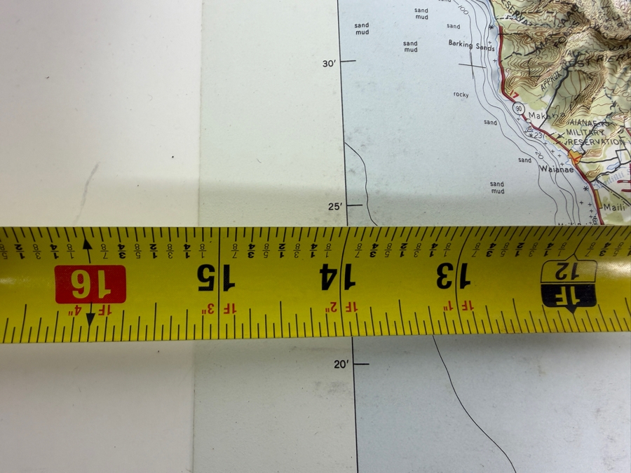 Vintage Army Map Service United States Army Corps Of Engineers 1:250,000 Scale Molded Plastic 3D Raised Relief Topographic Map Of Oahu Hawaiian Islands 15 X 10.5 [Photo 15]