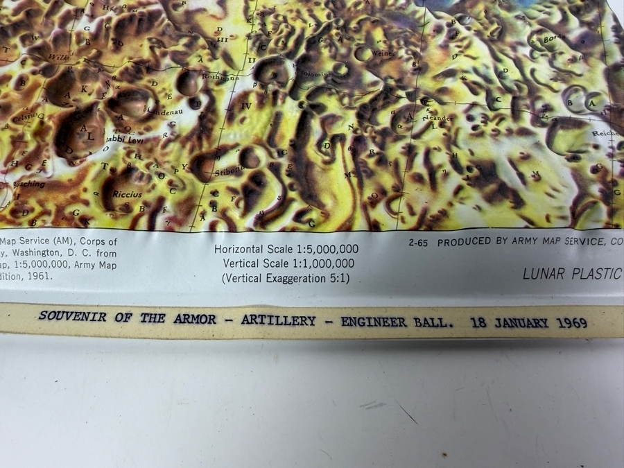 Vintage 1961 Army Map Service United States Army Corps Of Engineers Mare Nectaris And Vicinity Lunar Plastic Relief Map 1969 Ball Souvenir 10 X 14 [Photo 8]