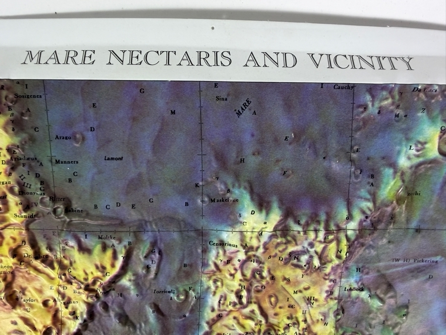 Vintage 1961 Army Map Service United States Army Corps Of Engineers Mare Nectaris And Vicinity Lunar Plastic Relief Map 1969 Ball Souvenir 10 X 14 [Photo 5]