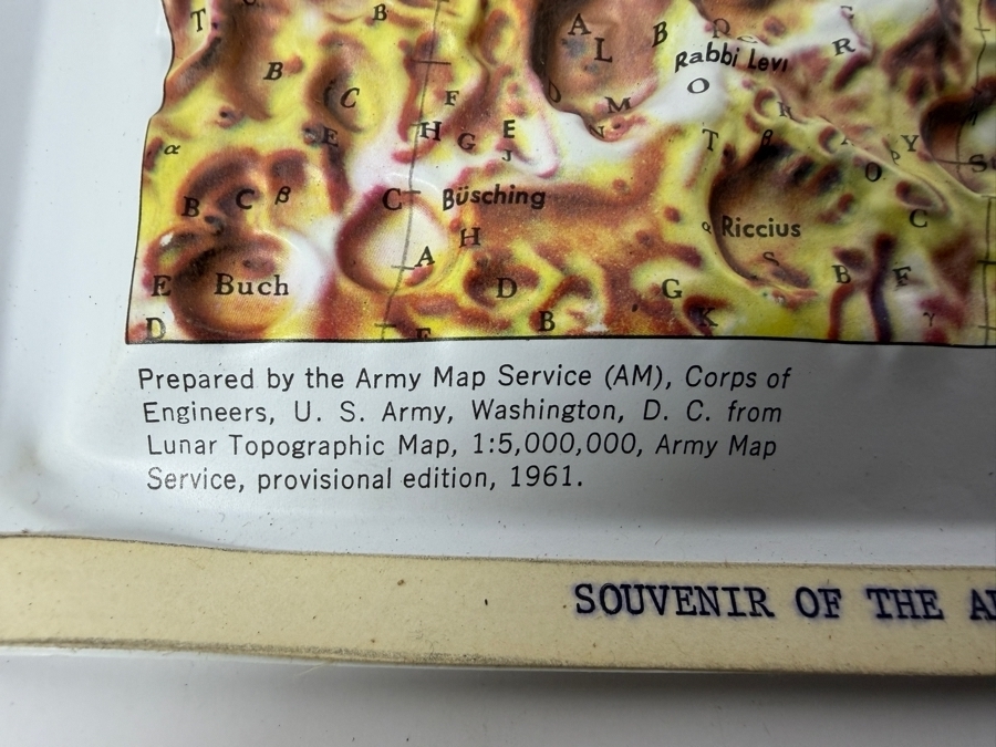 Vintage 1961 Army Map Service United States Army Corps Of Engineers Mare Nectaris And Vicinity Lunar Plastic Relief Map 1969 Ball Souvenir 10 X 14 [Photo 9]