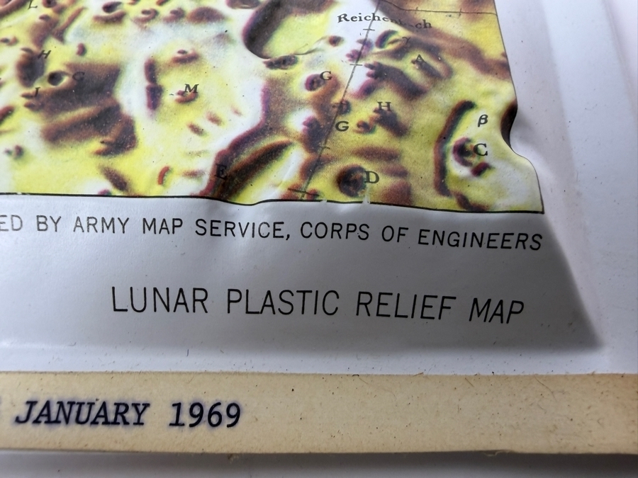 Vintage 1961 Army Map Service United States Army Corps Of Engineers Mare Nectaris And Vicinity Lunar Plastic Relief Map 1969 Ball Souvenir 10 X 14 [Photo 7]