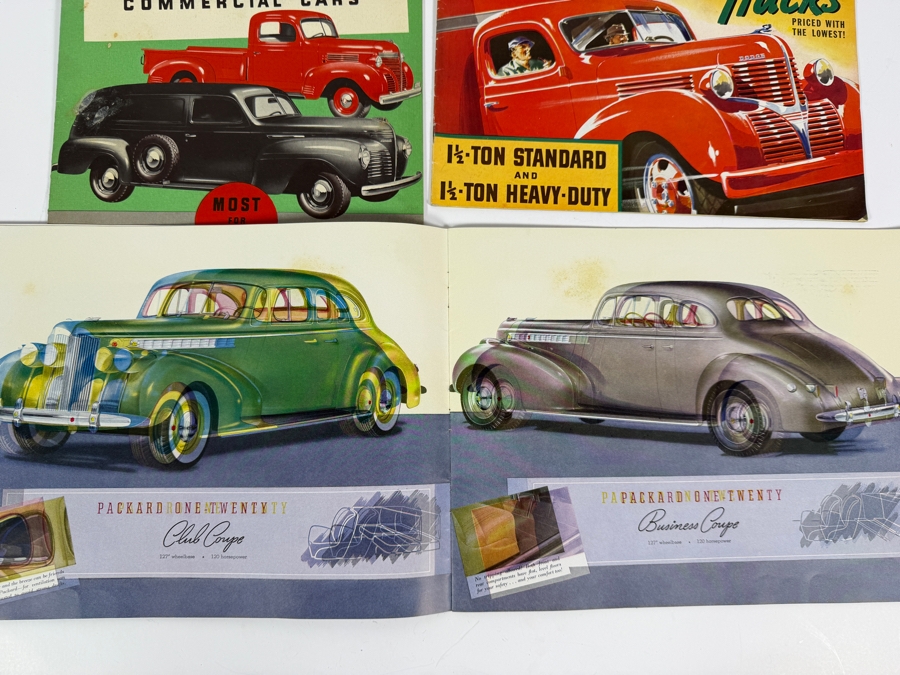 Lot Of Four Vintage 1939 To 1940 American Automotive Sales Brochures Including Plymouth Commercial Cars Dodge Trucks Graham And Packard One-Ten And One-Twenty [Photo 7]