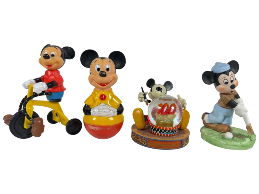 Vintage Disney Mickey Mouse Figurines and Toys 3' - 5.5'H