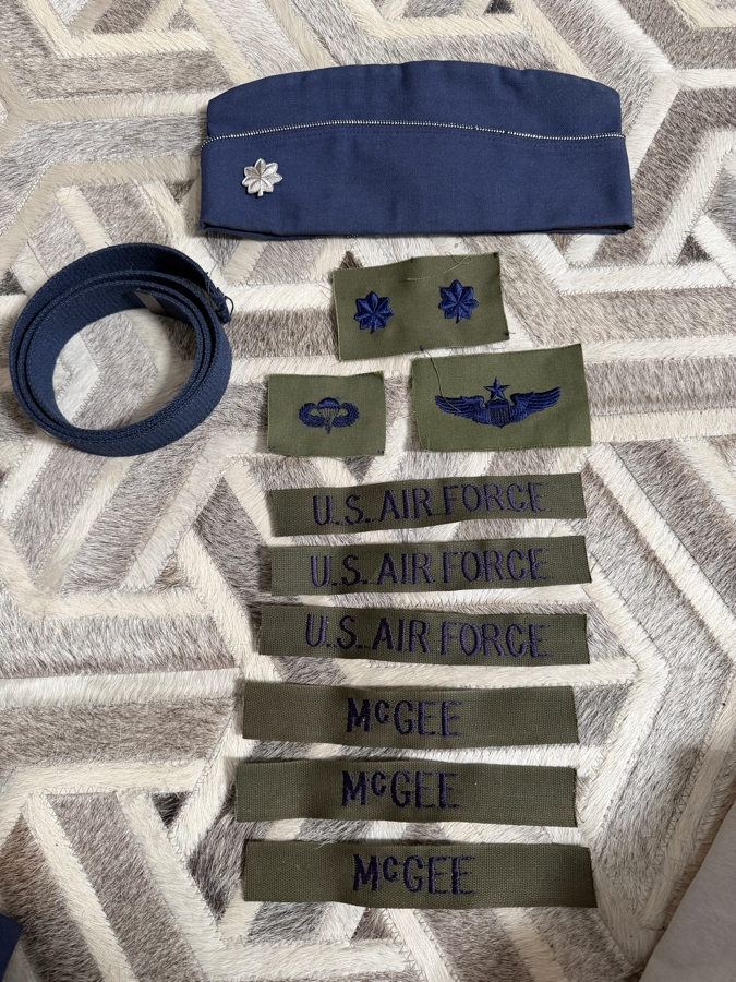 Just Added - William 'Buster' McGee USAF Officer's Service Dress Uniform with Multi-row Ribbon Bar, Senior Parachutist Wings, Senior Pilot Badge and Jacket [Photo 11]