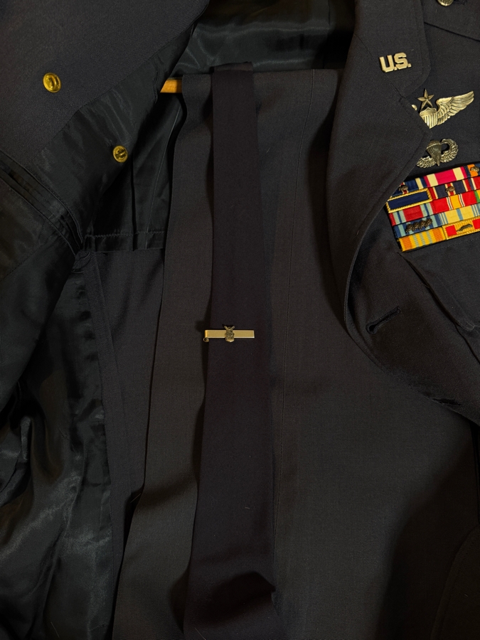 Just Added - William 'Buster' McGee USAF Officer's Service Dress Uniform with Multi-row Ribbon Bar, Senior Parachutist Wings, Senior Pilot Badge and Jacket [Photo 13]