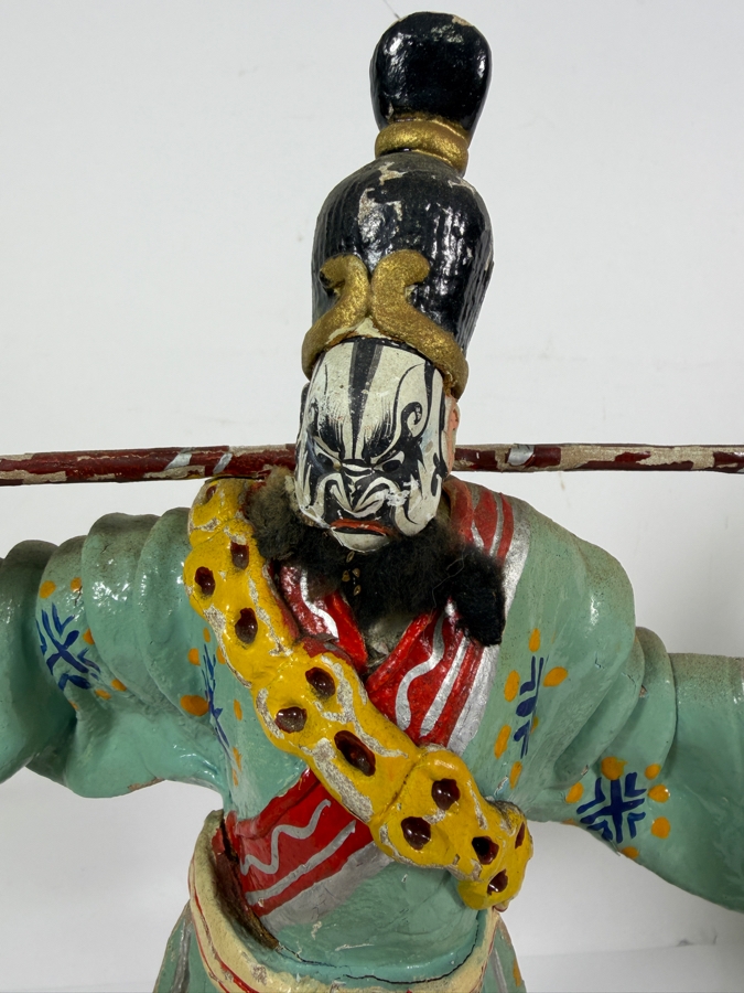 Just Added - Pair of Tay Guan Heng Traditional Joss Stick and Wood-Clay Figurines - Family-Owned Traditional Artisan Workshop Founded in Singapore 12.5'H [Photo 7]