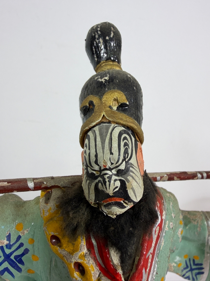 Just Added - Pair of Tay Guan Heng Traditional Joss Stick and Wood-Clay Figurines - Family-Owned Traditional Artisan Workshop Founded in Singapore 12.5'H [Photo 4]