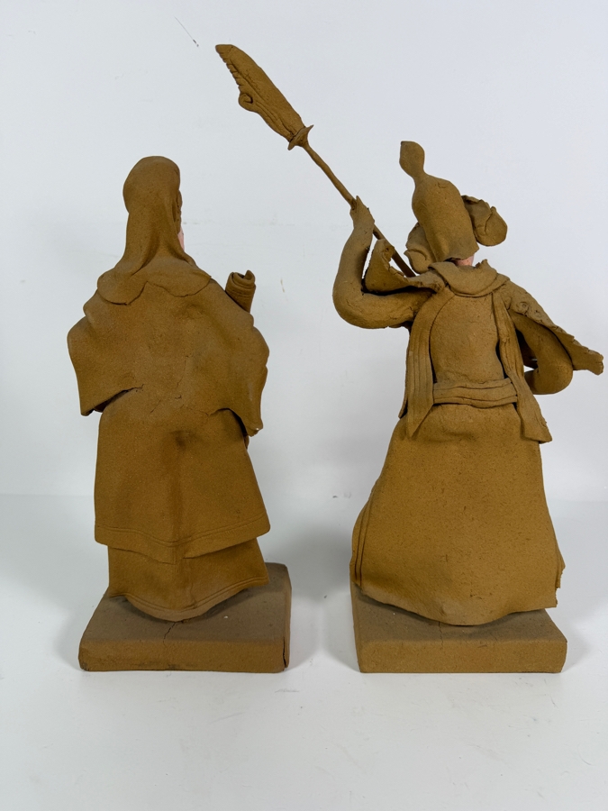 Just Added - Pair of Tay Guan Heng Traditional Joss Stick and Wood-Clay Figurines - Family-Owned Traditional Artisan Workshop Founded in Singapore 12'-15'H [Photo 6]