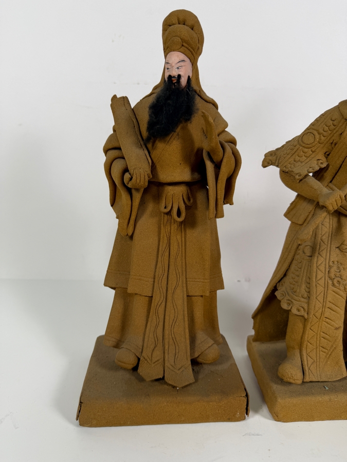 Just Added - Pair of Tay Guan Heng Traditional Joss Stick and Wood-Clay Figurines - Family-Owned Traditional Artisan Workshop Founded in Singapore 12'-15'H [Photo 3]
