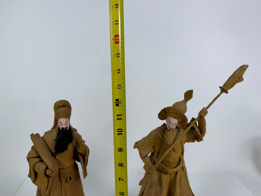 Just Added - Pair of Tay Guan Heng Traditional Joss Stick and Wood-Clay Figurines - Family-Owned Traditional Artisan Workshop Founded in Singapore 12'-15'H [Photo 9]