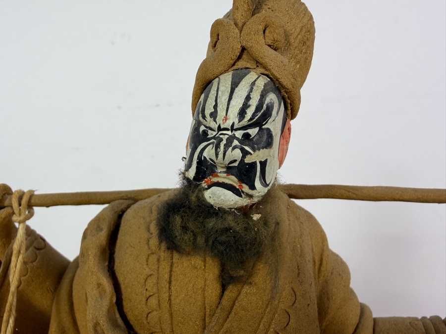 Just Added - Pair of Tay Guan Heng Traditional Joss Stick and Wood-Clay Figurines - Family-Owned Traditional Artisan Workshop Founded in Singapore 12.5'H [Photo 3]